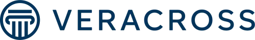 Veracross logo with a blue column in a circle and text.
